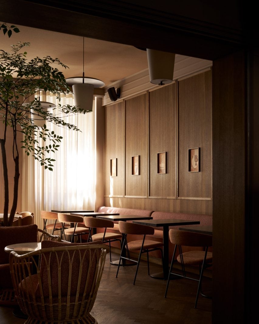 Wood-panelled restaurant in Copenhagen