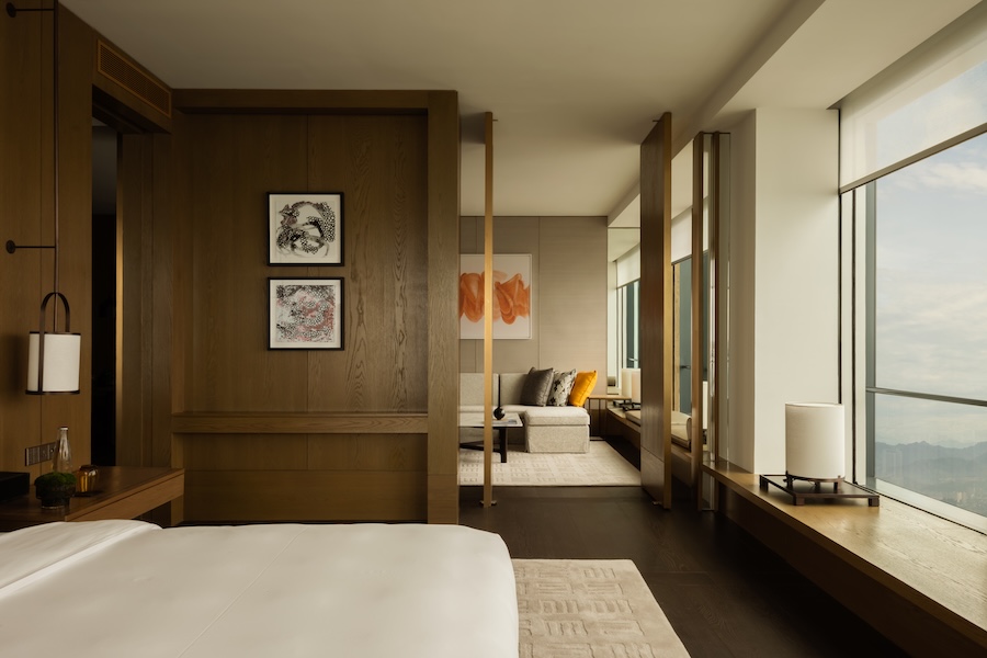 Park Hyatt Kuala Lumpur malaysia traditional kampung house park suite bedroom wall art
