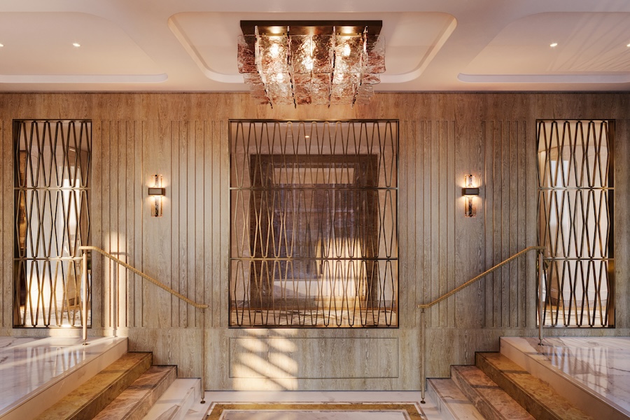 six senses milan arrival stairs